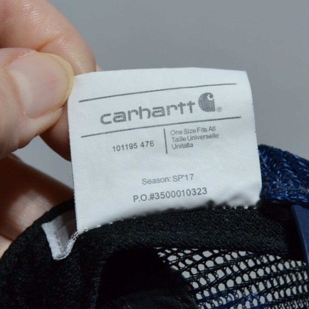 Carhartt High Profile 100% Cotton Dunmore Moisture Wicking Blue Hat - Picture 8 of 9